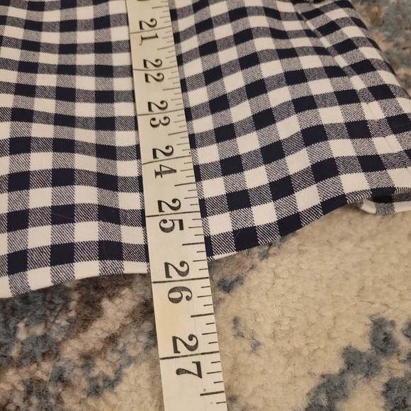 J. Crew Gingham Parke Blazer Jacket Navy Blue White Check Women's Size 0 L1908 - Picture 9 of 13